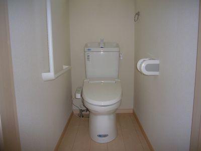 Toilet. toilet. Handrail comes with a