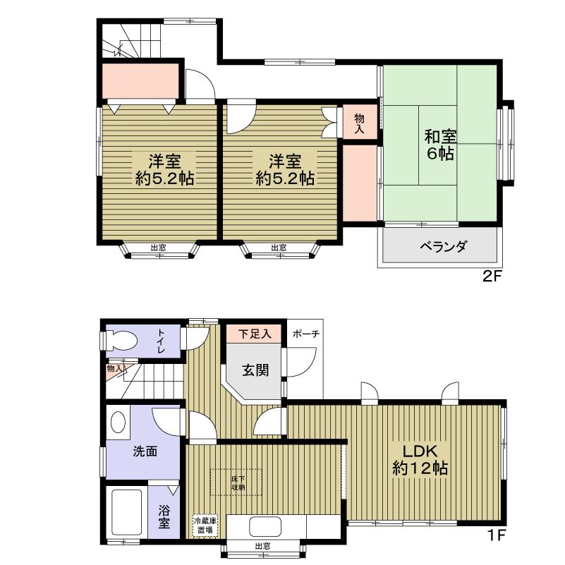 Floor plan. 8.8 million yen, 3LDK, Land area 66.13 sq m , Building area 72.87 sq m