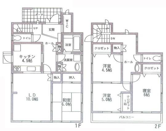 Floor plan. 32,500,000 yen, 4LDK, Land area 133.92 sq m , Building area 101.84 sq m