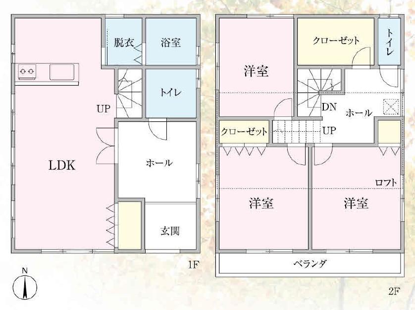 Floor plan. 22.5 million yen, 3LDK, Land area 152.08 sq m , Building area 101.62 sq m