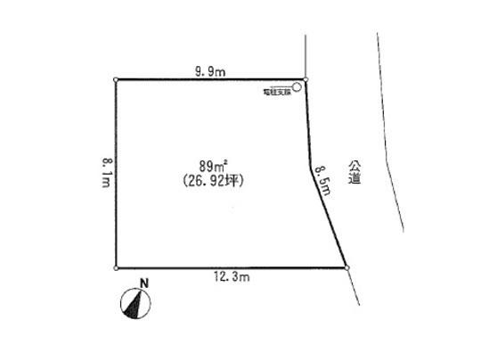 Compartment figure. Land price 11.8 million yen, Land area 89 sq m compartment view