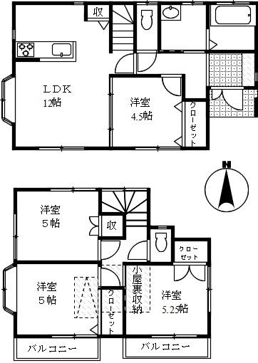 Floor plan. 18 million yen, 4LDK, Land area 105.63 sq m , Building area 80.77 sq m