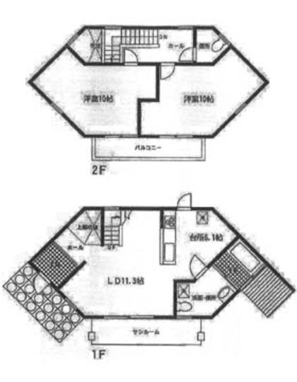Floor plan. 22,800,000 yen, 2LDK, Land area 332.63 sq m , Building area 96.88 sq m