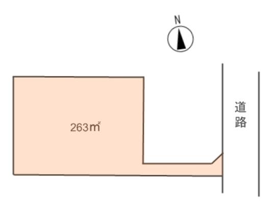 Compartment figure. Land price 15 million yen, Land area 263 sq m