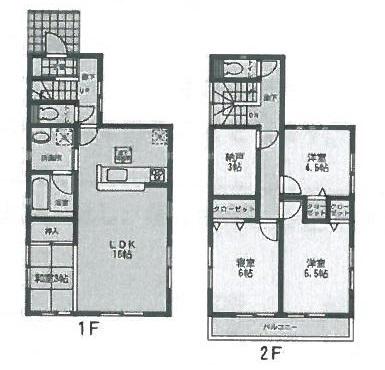 Floor plan. (1 Building), Price 22,800,000 yen, 4LDK, Land area 117.76 sq m , Building area 92.34 sq m