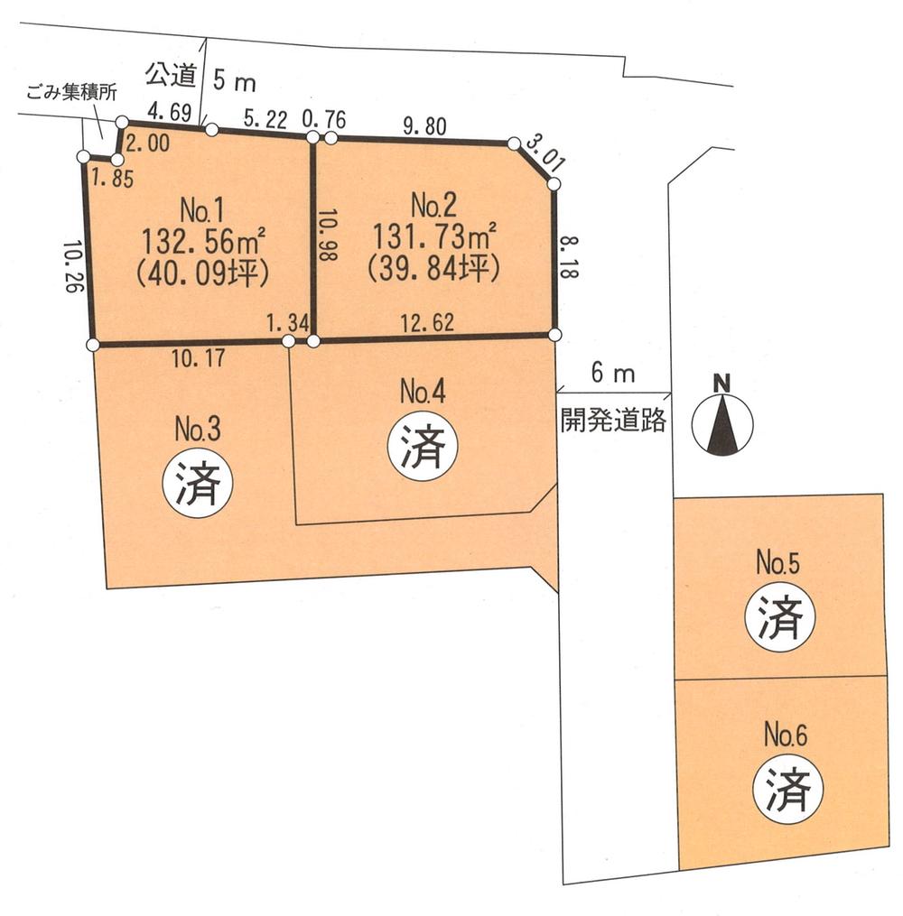 Compartment figure. Land price 10.9 million yen, Land area 132.56 sq m