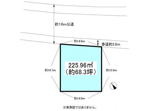 Compartment figure. Land price 35,800,000 yen, Land area 225.96 sq m