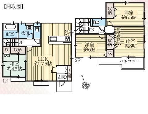 Building plan example (floor plan). Free design Ikamu of house