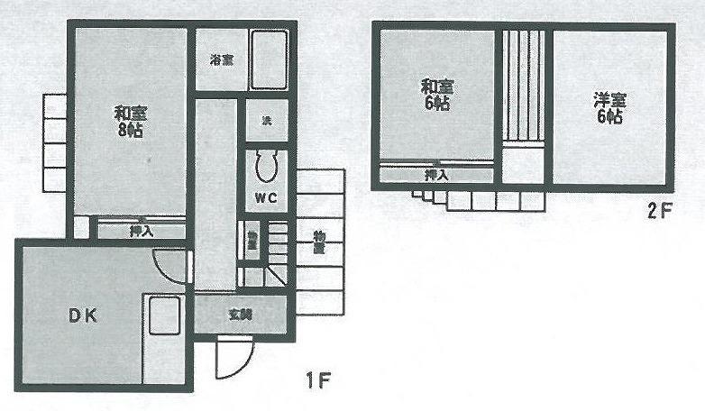 Floor plan. 8.8 million yen, 3DK, Land area 110.03 sq m , Building area 57.13 sq m