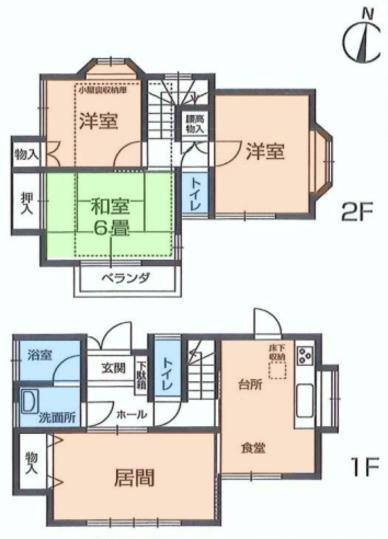 Floor plan. 15.8 million yen, 4DK, Land area 177.64 sq m , Building area 73.94 sq m