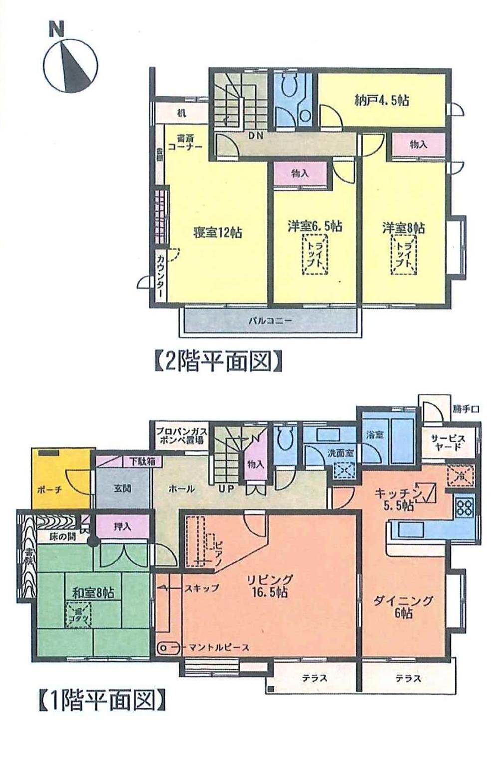 Floor plan. 36.5 million yen, 4LDK + S (storeroom), Land area 365.54 sq m , Building area 159.68 sq m