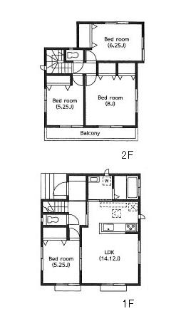 Floor plan. (A Building), Price 28,900,000 yen, 4LDK, Land area 105.43 sq m , Building area 92.94 sq m
