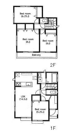 Floor plan. (B Building), Price 27,900,000 yen, 4LDK, Land area 109.9 sq m , Building area 92.53 sq m