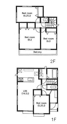 Floor plan. (C Building), Price 27,900,000 yen, 4LDK, Land area 109.9 sq m , Building area 92.53 sq m