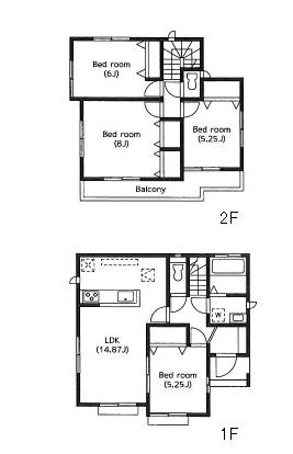 Floor plan. (D Building), Price 27,900,000 yen, 4LDK, Land area 106.9 sq m , Building area 92.95 sq m