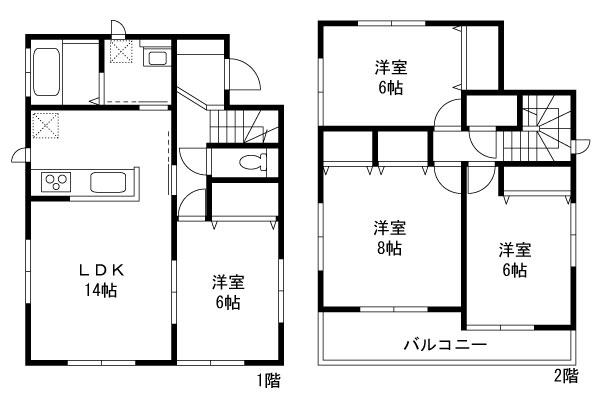 Floor plan. 25,800,000 yen, 4LDK, Land area 123.1 sq m , Building area 93.98 sq m