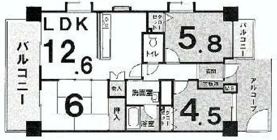 Floor plan. 3LDK, Price 19,950,000 yen, Occupied area 62.35 sq m