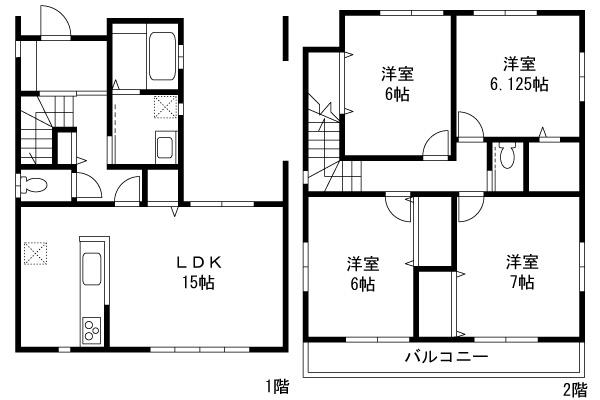 Floor plan. 18.4 million yen, 4LDK, Land area 99.06 sq m , Building area 109.92 sq m
