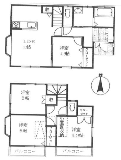 Floor plan. 18 million yen, 4LDK, Land area 105.63 sq m , Building area 80.77 sq m