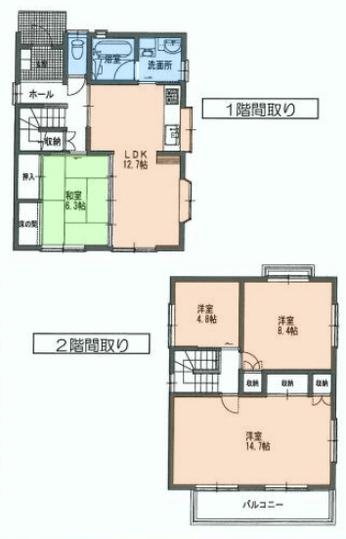 Floor plan. 19.3 million yen, 4LDK, Land area 154.92 sq m , Building area 108.77 sq m