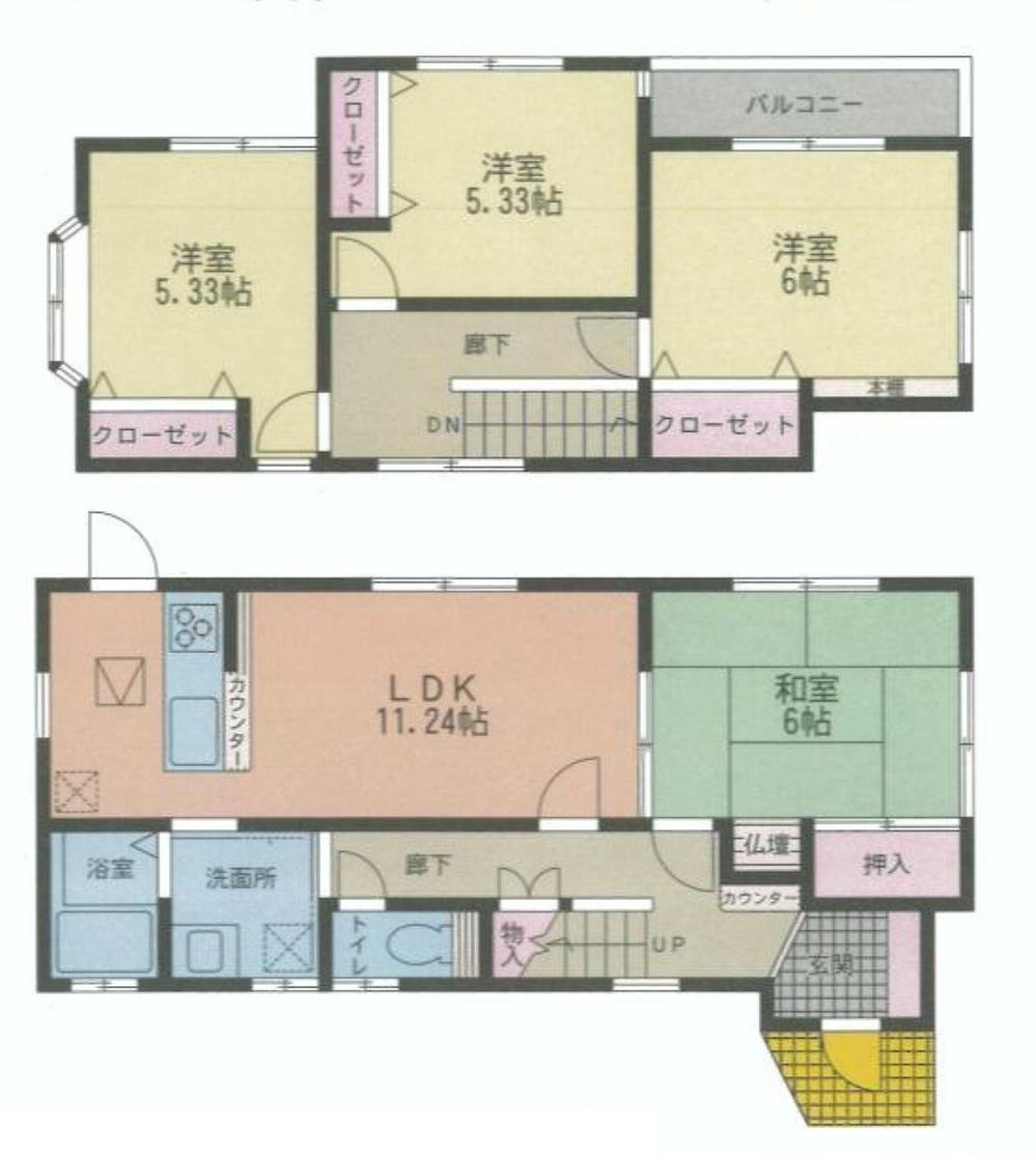 Floor plan. 14 million yen, 4LDK, Land area 100.18 sq m , Building area 86.47 sq m