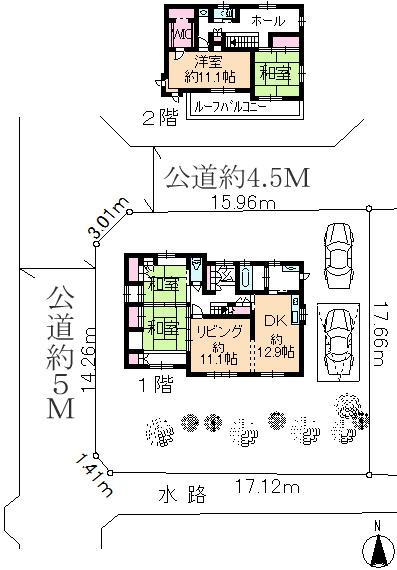 Floor plan. 54,800,000 yen, 4LDK + S (storeroom), Land area 314.3 sq m , Building area 161.47 sq m