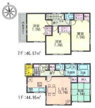 Floor plan. (3), Price 19,800,000 yen, 4LDK, Land area 100.08 sq m , Building area 91.52 sq m