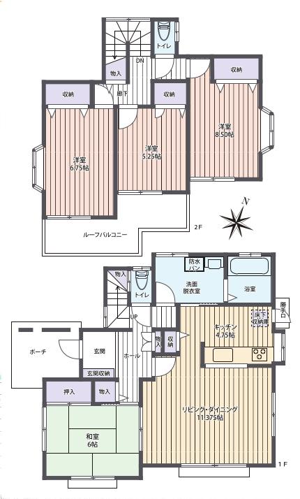 Floor plan. 25,900,000 yen, 4LDK, Land area 150.1 sq m , Building area 102.88 sq m