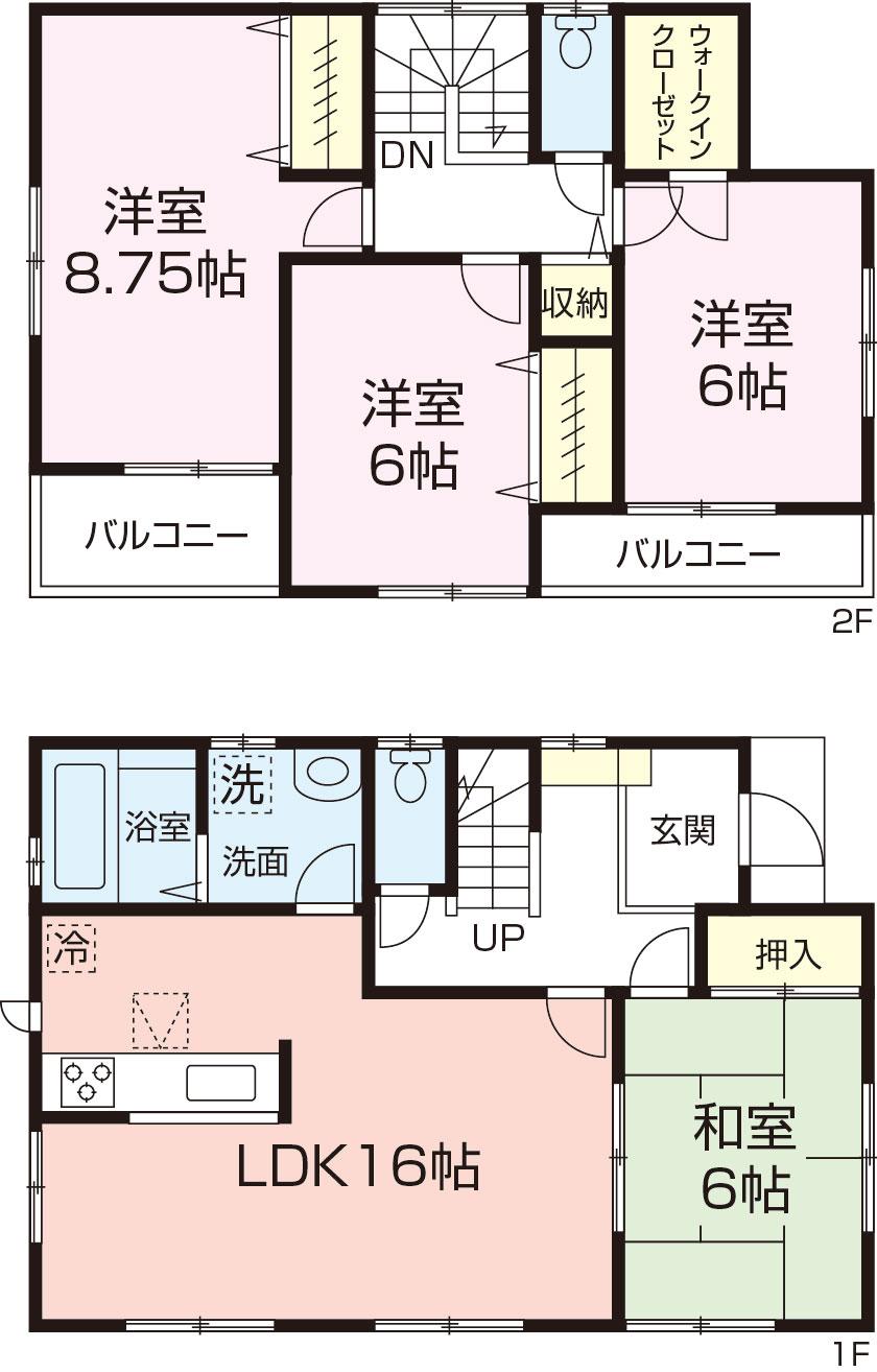 Floor plan. (number 3 2 Building), Price 28.8 million yen, 4LDK+S, Land area 110.3 sq m , Building area 103.92 sq m