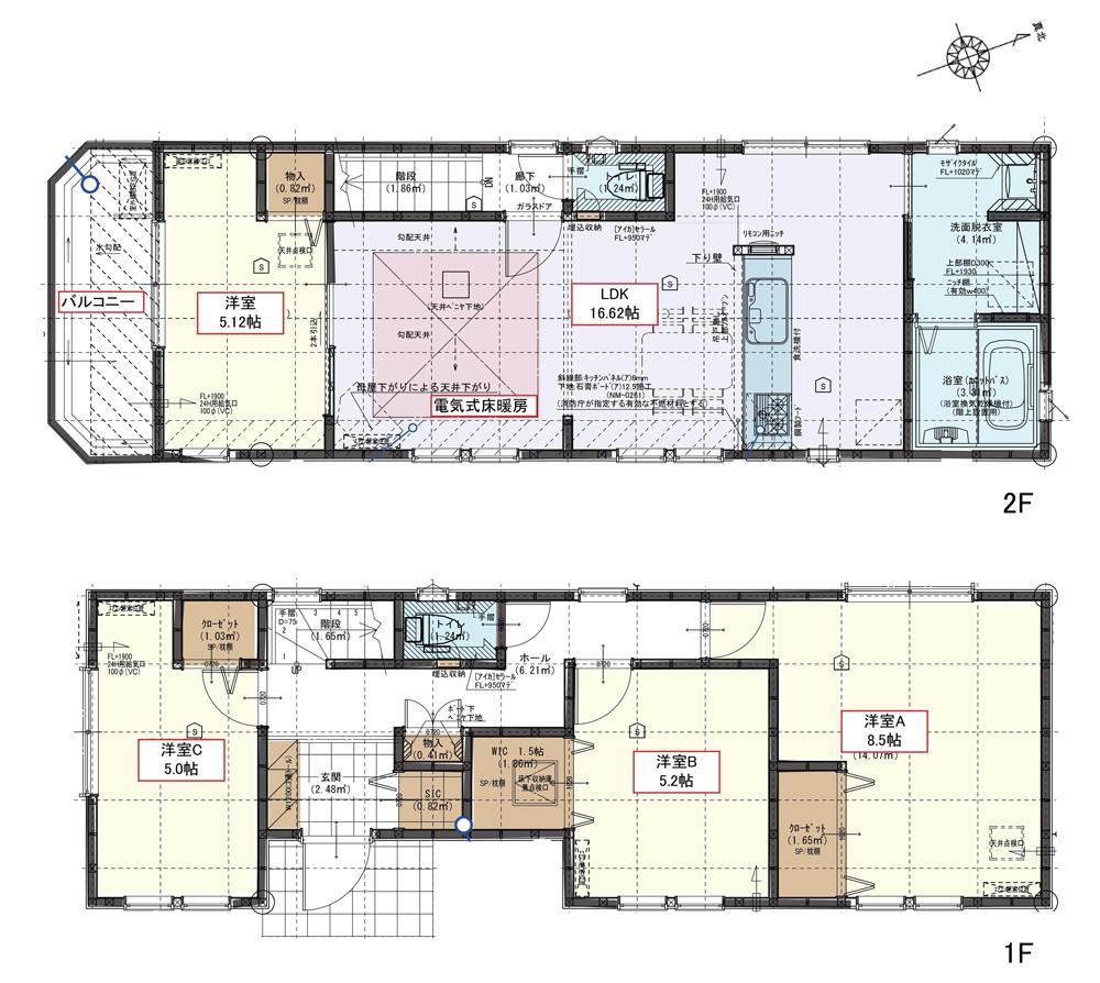Floor plan. (B Building), Price 33,800,000 yen, 4LDK, Land area 100.54 sq m , Building area 96.88 sq m