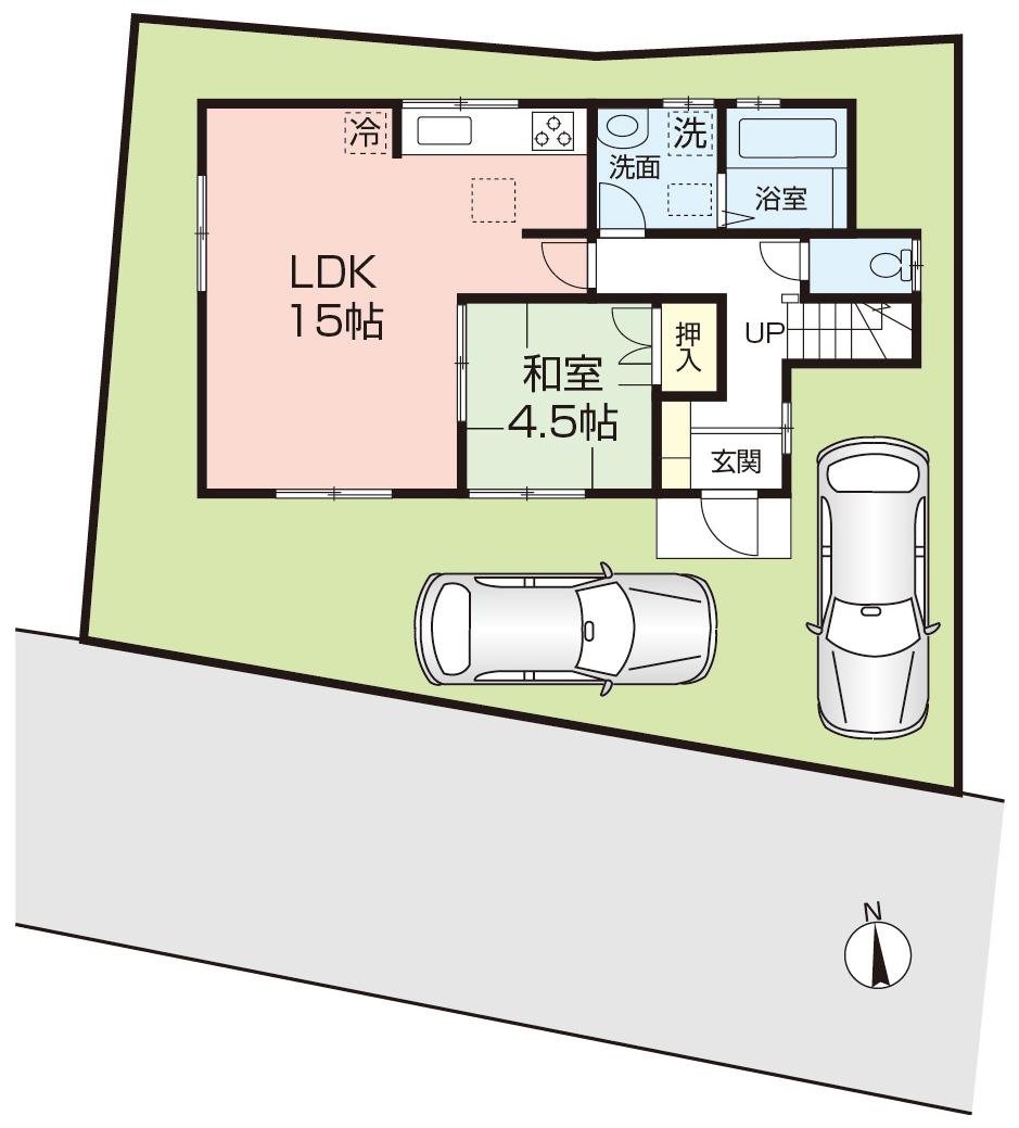 Floor plan. 30,800,000 yen, 4LDK + S (storeroom), Land area 118.1 sq m , Building area 96.05 sq m compartment first floor floor plan