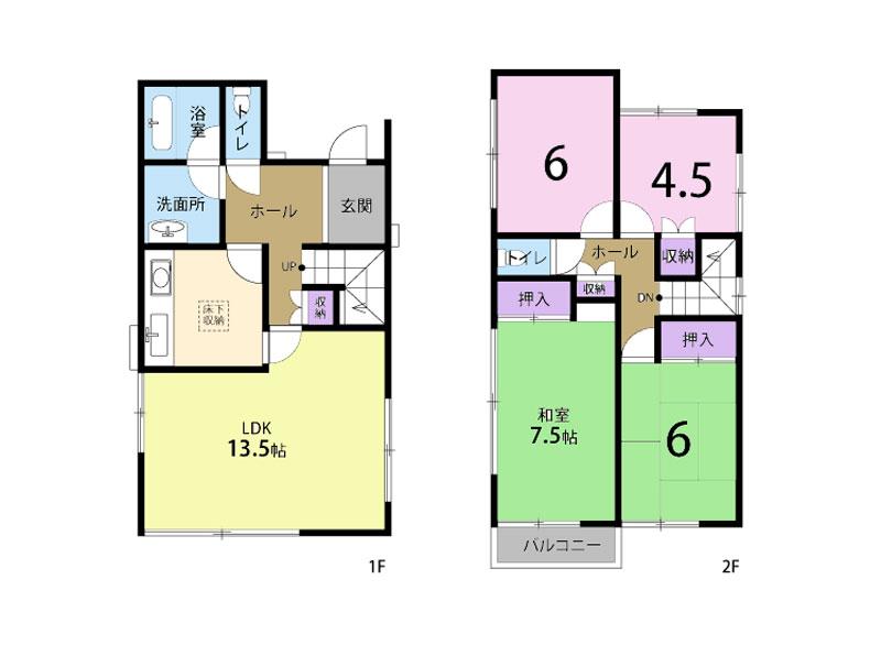 Floor plan. 21,800,000 yen, 4LDK, Land area 269.12 sq m , Building area 100.61 sq m