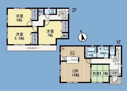 Floor plan. 22,800,000 yen, 4LDK, Land area 148.78 sq m , Building area 93.14 sq m