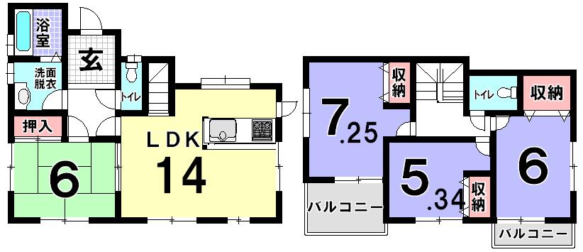 Floor plan. 28.8 million yen, 4LDK, Land area 122.95 sq m , Building area 94.81 sq m