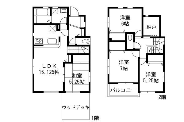 Floor plan. 31,800,000 yen, 4LDK+S, Land area 105.05 sq m , Building area 94.4 sq m