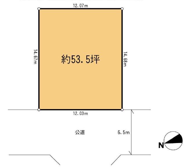 Compartment figure. Land price 16,900,000 yen, Land area 176.8 sq m