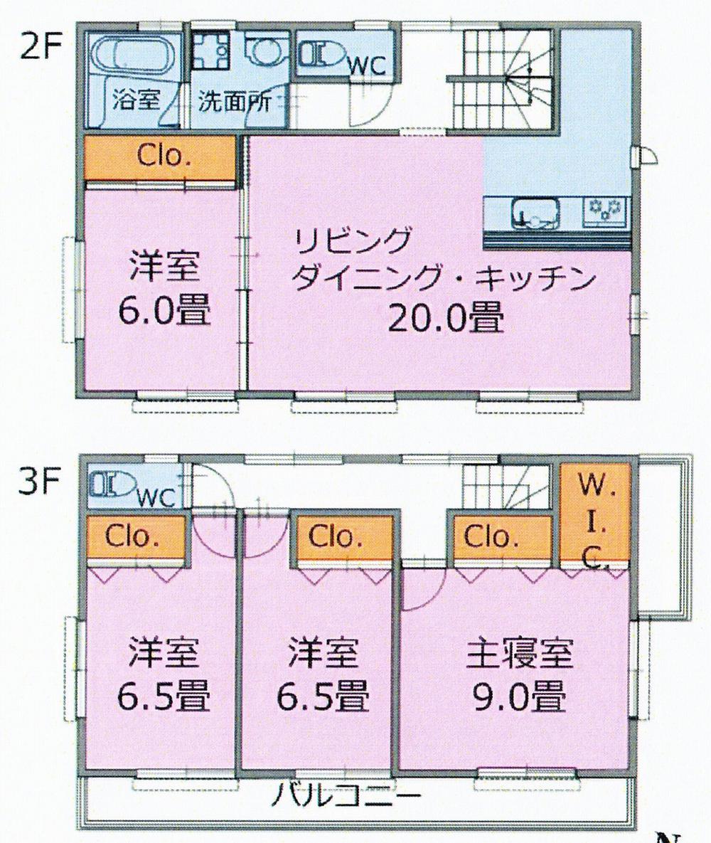 Floor plan. 34,800,000 yen, 4LDK + 2S (storeroom), Land area 161.39 sq m , Building area 173.89 sq m 2.3 floor