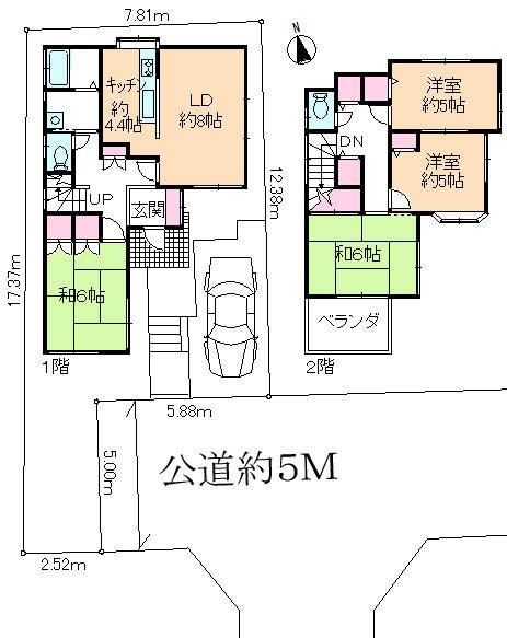 Floor plan. 15.8 million yen, 4LDK, Land area 111.84 sq m , Building area 86.67 sq m