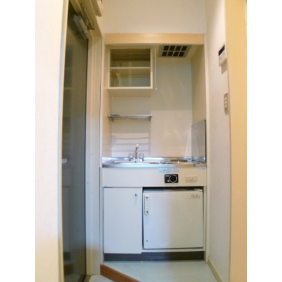 Kitchen. It is a compact kitchen. 