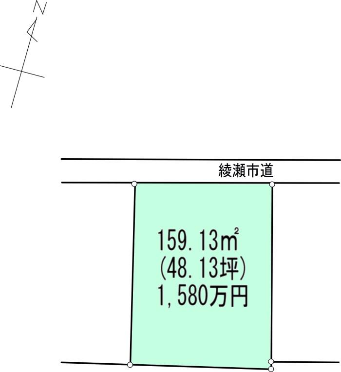 Compartment figure. Land price 13.8 million yen, Land area 159.13 sq m