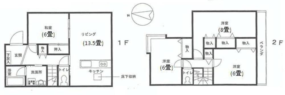 Floor plan. 24,800,000 yen, 4LDK, Land area 110.51 sq m , Building area 100.44 sq m