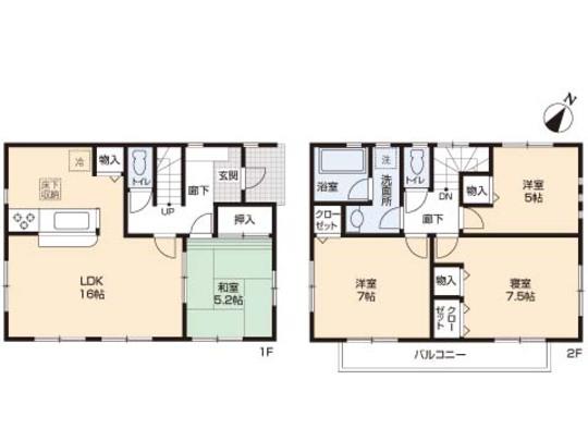 Floor plan. 28.8 million yen, 4LDK, Land area 100.06 sq m , Building area 93.14 sq m floor plan
