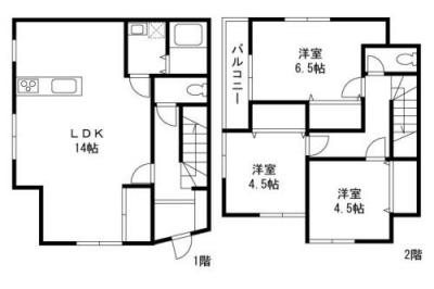 Floor plan. 21,800,000 yen, 3LDK, Land area 163 sq m , Building area 83.22 sq m