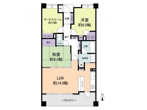 Floor plan. 2LDK+S, Price 21 million yen, Occupied area 71.27 sq m , Balcony area 10.75 sq m