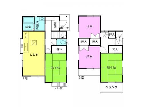 Floor plan. 12 million yen, 4LDK, Land area 111.33 sq m , Building area 75.35 sq m