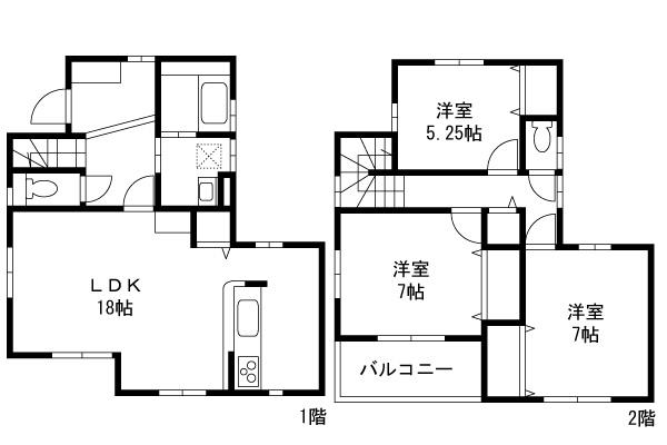Floor plan. 29,800,000 yen, 3LDK, Land area 94.95 sq m , Building area 93.56 sq m