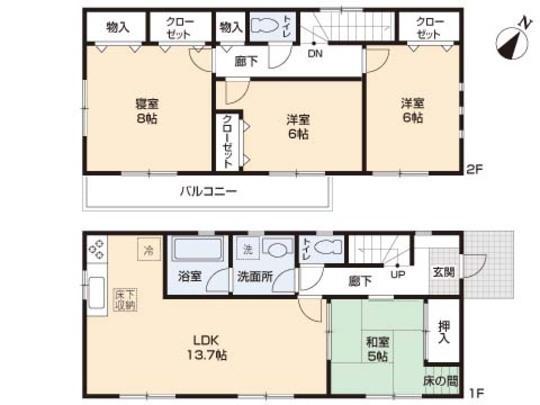 Floor plan. 26,800,000 yen, 4LDK, Land area 112.67 sq m , Building area 93.14 sq m floor plan