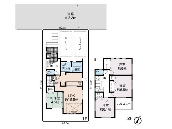 Floor plan. 28,300,000 yen, 4LDK, Land area 115.74 sq m , Building area 96.67 sq m