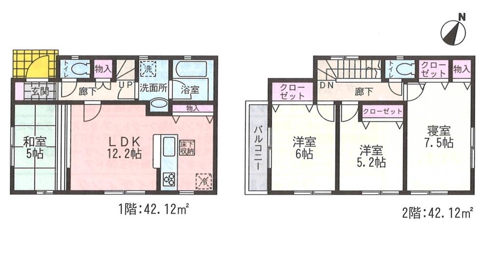 Floor plan. 23.8 million yen, 4LDK, Land area 100.28 sq m , Building area 84.24 sq m