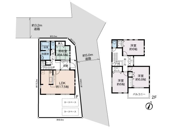Floor plan. 30,300,000 yen, 4LDK, Land area 115.71 sq m , Building area 105.16 sq m